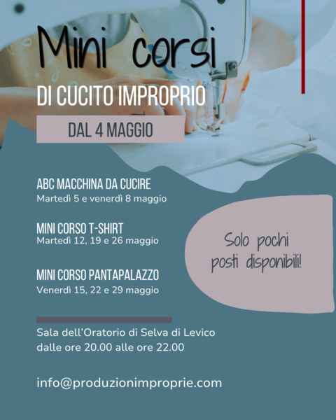 mini corsi di cucito improprio