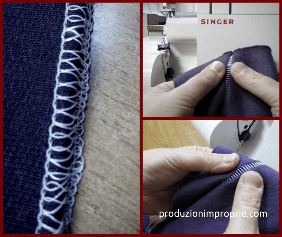Tagliacuci, le tecniche: il punto piatto decorativo aprire-la-cucitura