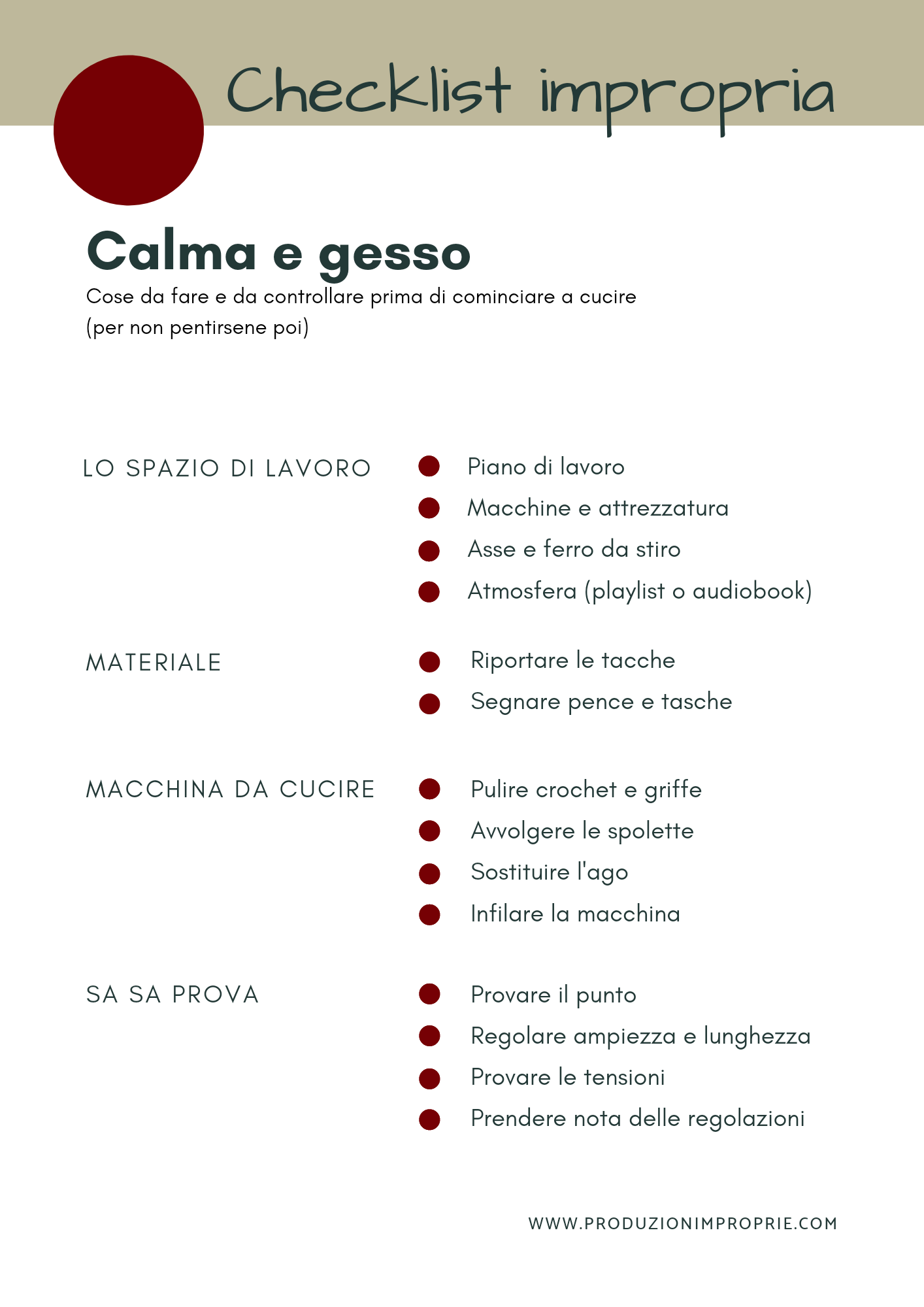 Calma e gesso! Cosa sarebbe meglio fare prima di cominciare a cucire per non pentirsene poi. checklist prima di cominciare a cucire