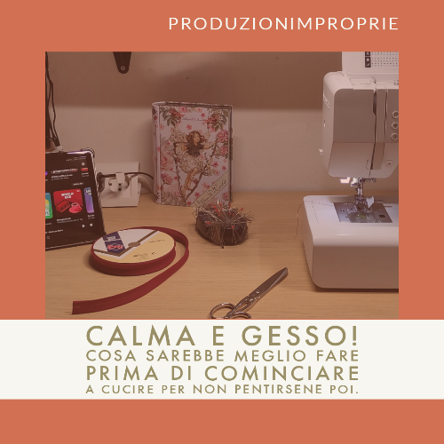 prima di cominciare a cucire