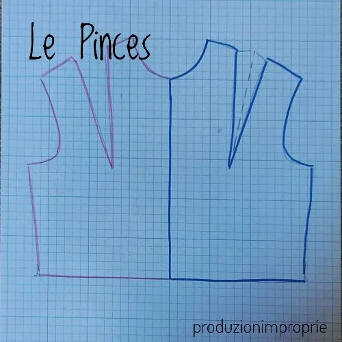 Cartamodello modellino del busto con pinces