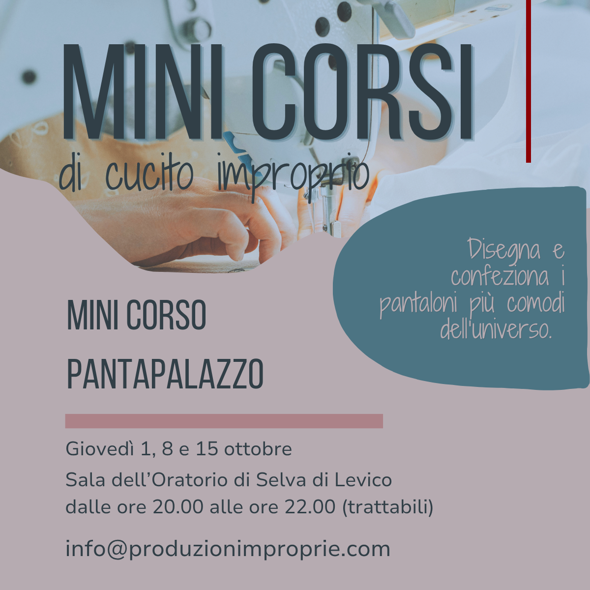 Mini corsi di cucito improprio Mini corsi di cucito improprio