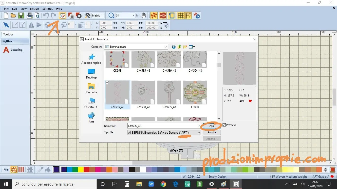 Software per il ricamo: 3 applicazioni per la Bernette Chicago 7