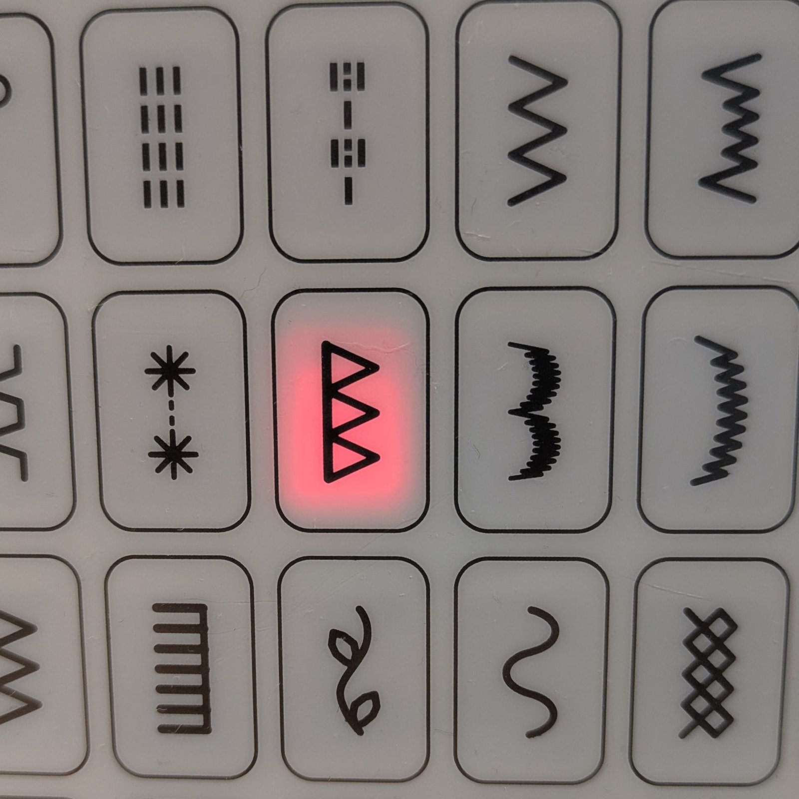 tabella punti macchina da cucire overlock