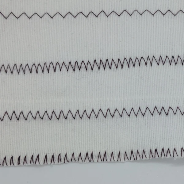 Tabella dei punti della macchina da cucire: guida impropria ai punti elastici e di cucitura punto zig zag con la macchina da cucire, varie regolazioni di lunghezza e ampiezza